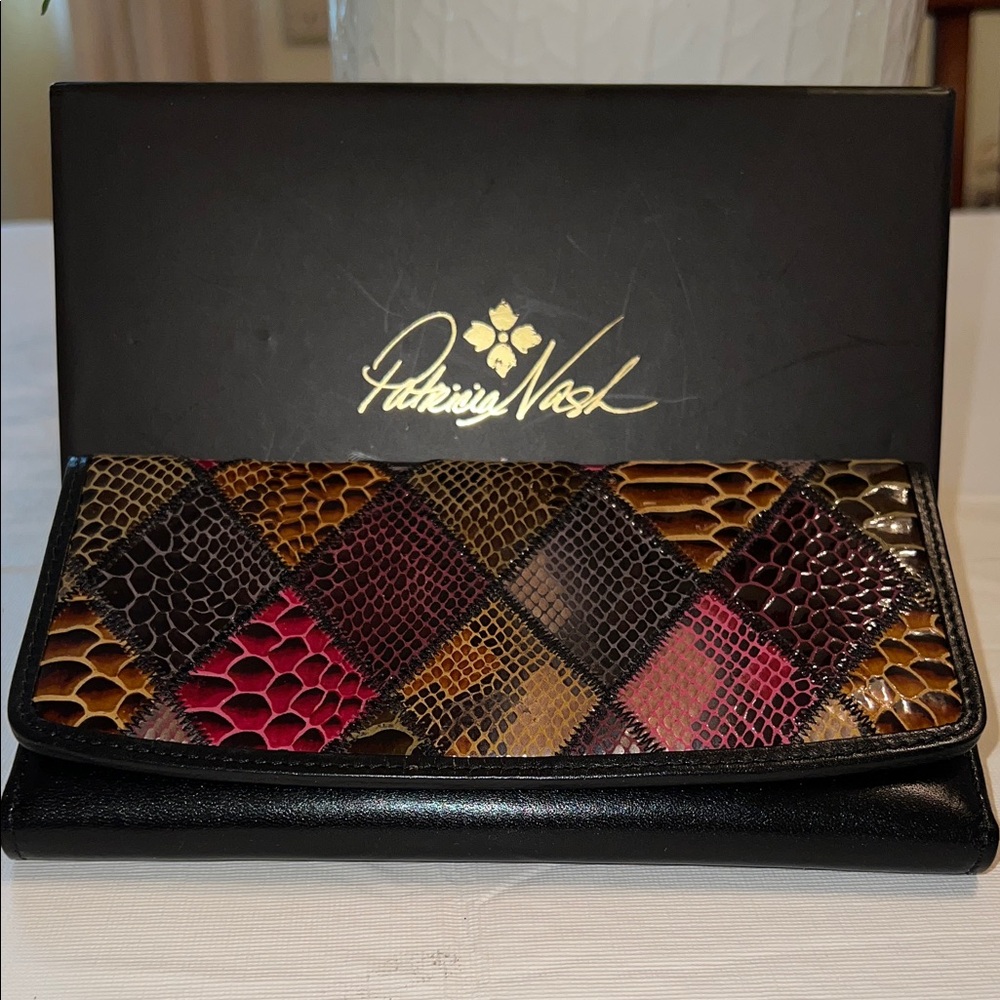 Patricia Nash Colorful Patchwork Clutch